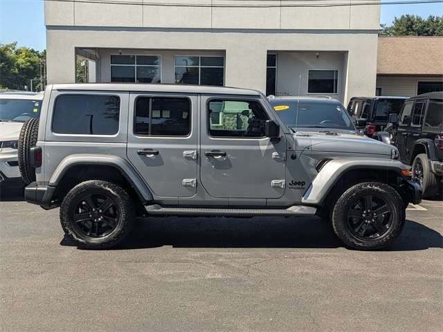 Certified 2021 Jeep Wrangler Unlimited Sahara Altitude with VIN 1C4HJXEN2MW717774 for sale in Milford, CT