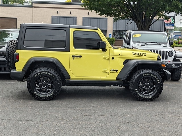 Certified 2023 Jeep Wrangler 2-Door Willys with VIN 1C4HJXAG0PW670837 for sale in Milford, CT