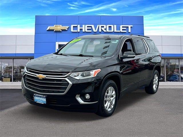 Certified 2021 Chevrolet Traverse 1LT with VIN 1GNEVGKW2MJ256617 for sale in Hempstead, NY