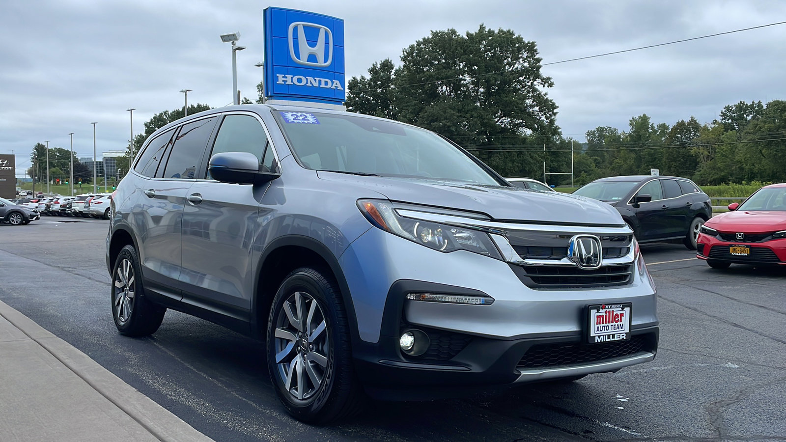 Used 2022 Honda Pilot EX-L with VIN 5FNYF6H57NB005869 for sale in Vestal, NY