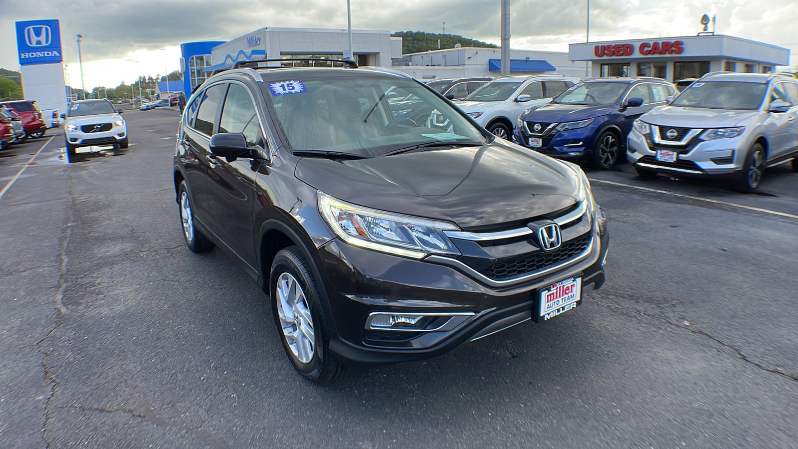 Used 2015 Honda CR-V EX-L with VIN 2HKRM4H70FH644839 for sale in Vestal, NY