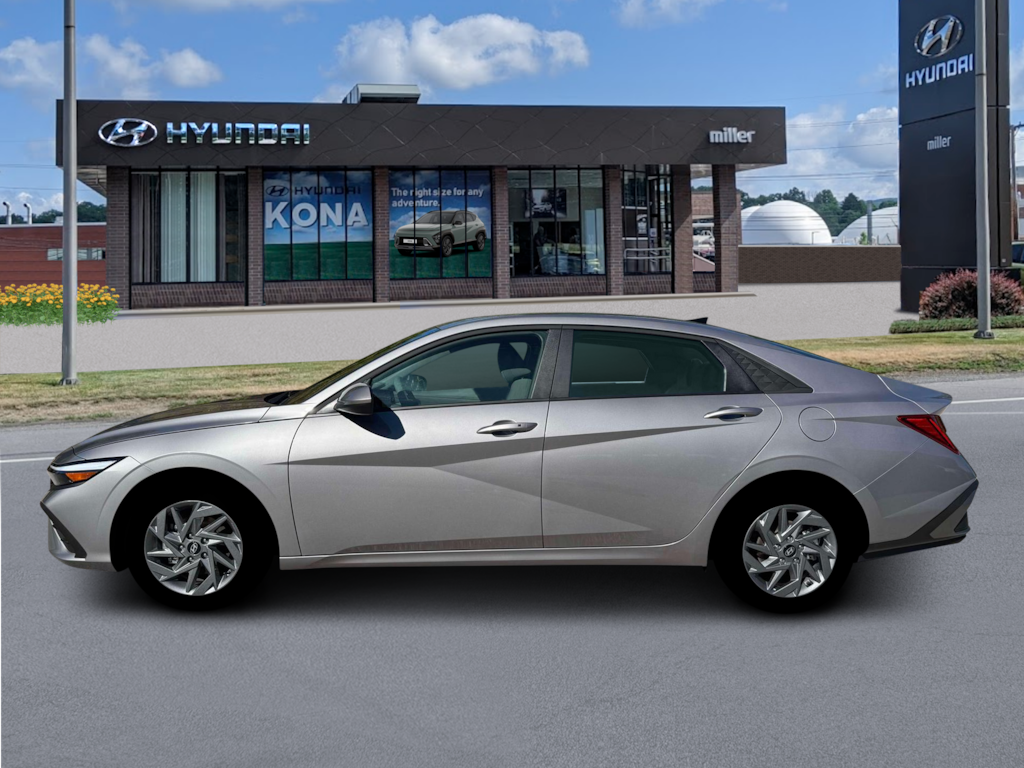 New 2026 Hyundai Elantra Hybrid Blue Sedan