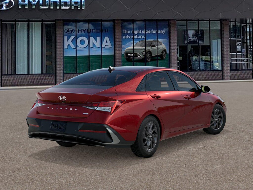 New 2026 Hyundai Elantra Hybrid Blue Sedan