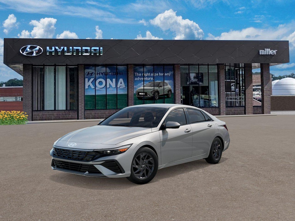 New 2026 Hyundai Elantra Hybrid Blue Sedan