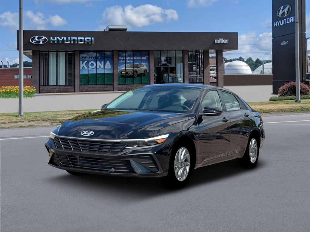 New 2026 Hyundai Elantra Hybrid Blue Sedan