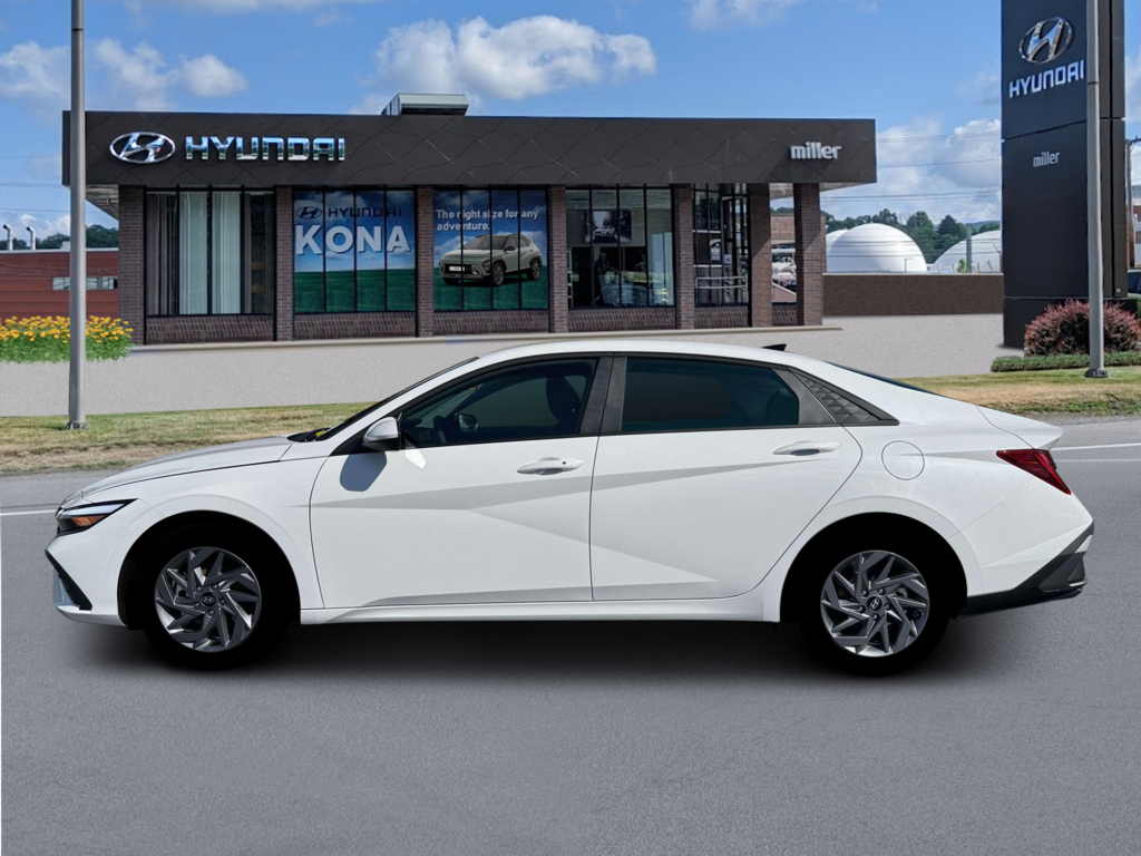 New 2026 Hyundai Elantra Hybrid Blue Sedan