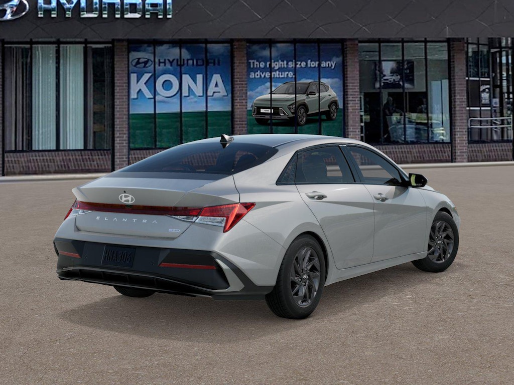 New 2026 Hyundai Elantra Hybrid Blue Sedan