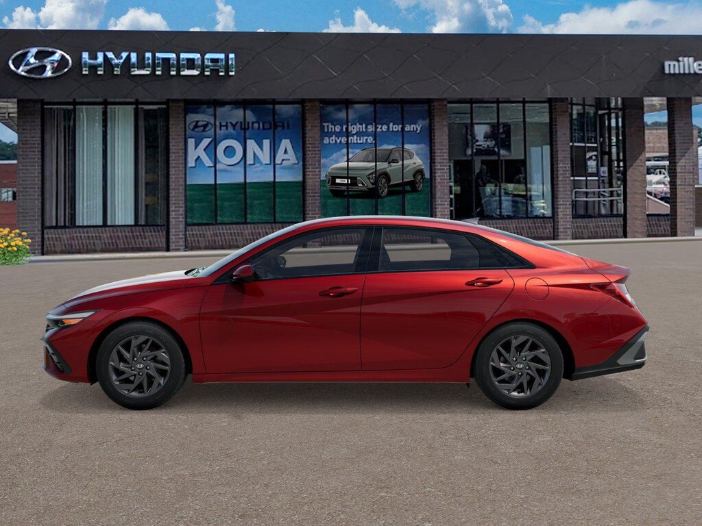 New 2026 Hyundai Elantra Hybrid Blue Sedan