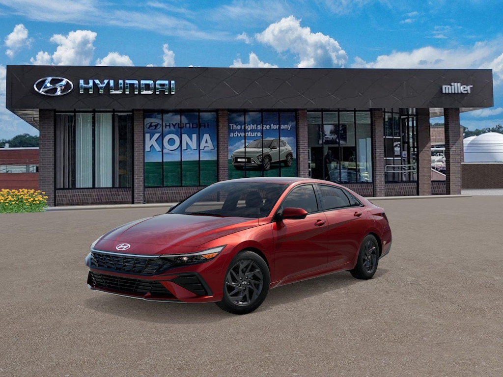 New 2026 Hyundai Elantra Hybrid Blue Sedan