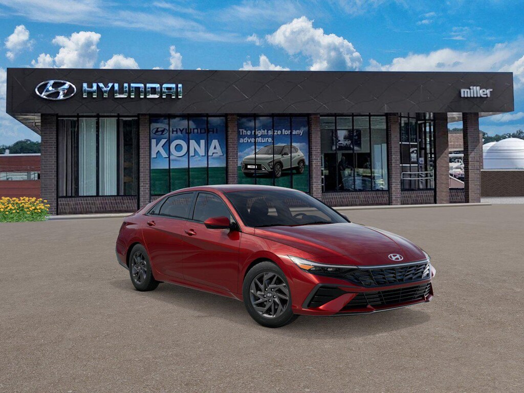 New 2026 Hyundai Elantra Hybrid Blue Sedan