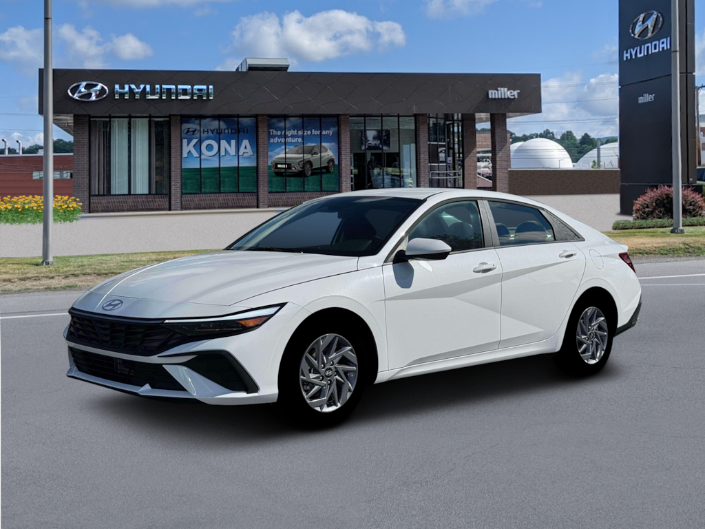 New 2026 Hyundai Elantra Hybrid Blue Sedan