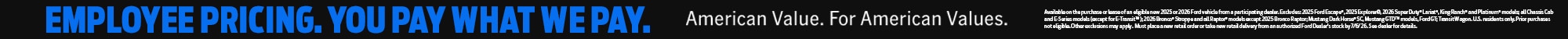 Employee Pricing