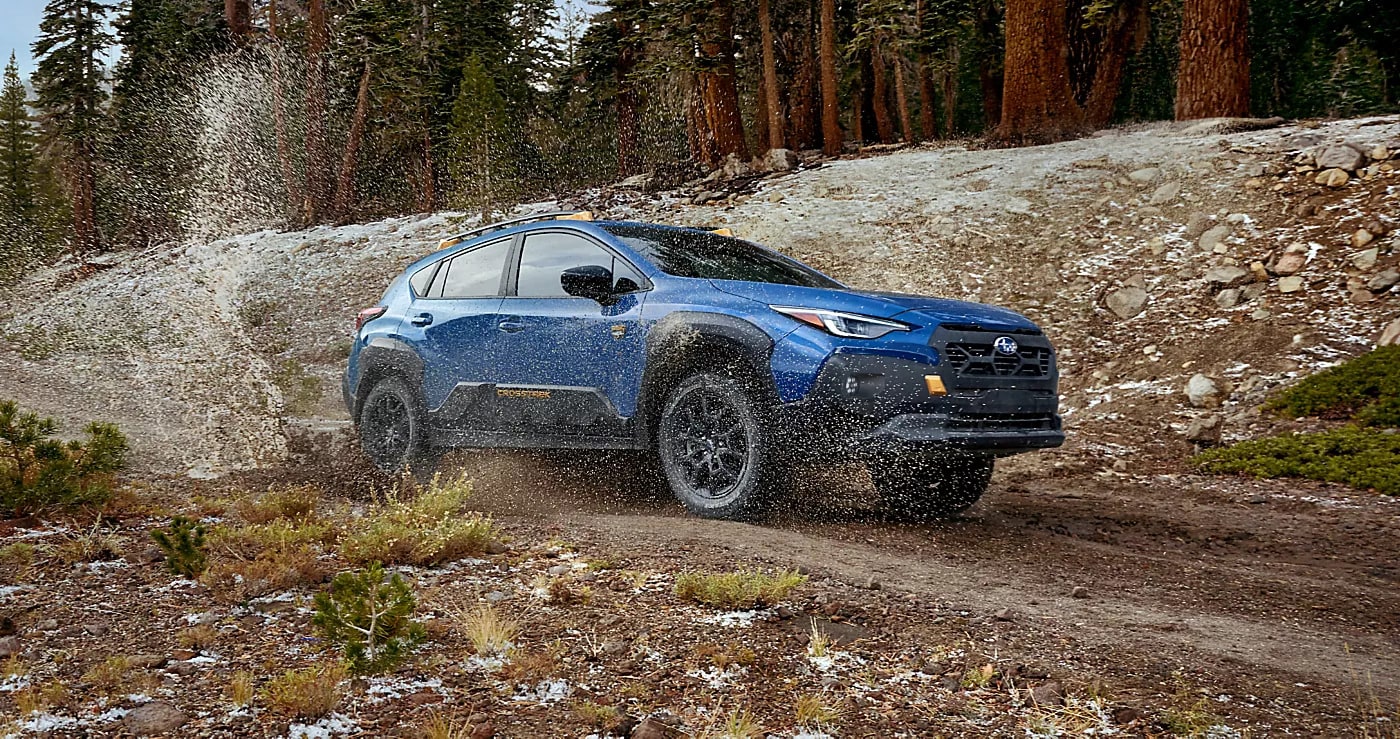 A custom-order Subaru vehicle going off-road