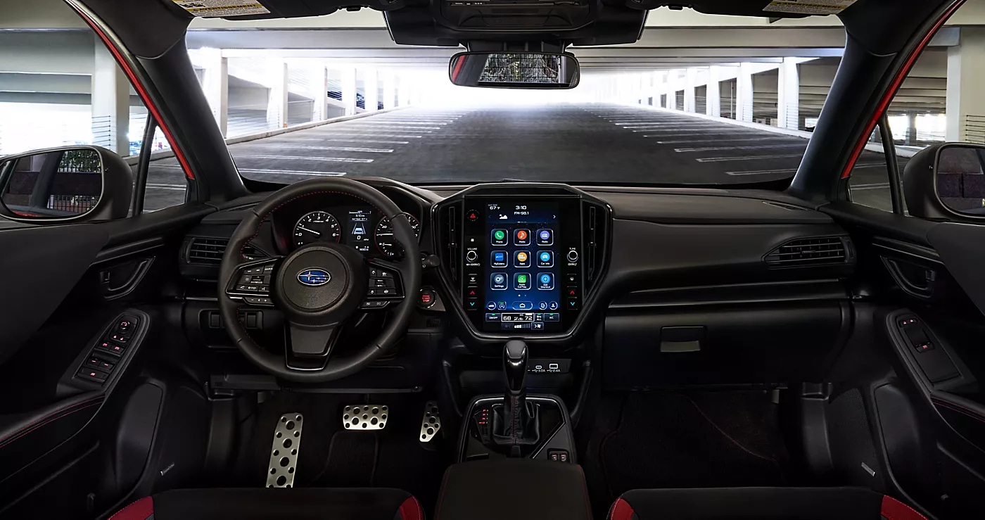Dashboard of a vehicle equipped with Subaru safety features