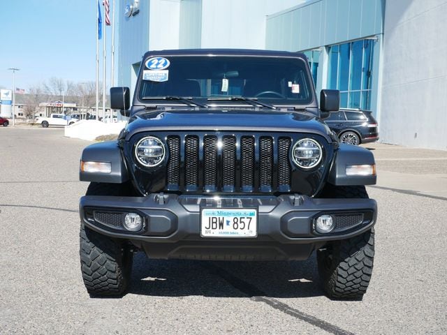 Used 2022 Jeep Wrangler Unlimited Willys with VIN 1C4HJXDG9NW217776 for sale in Baxter, Minnesota