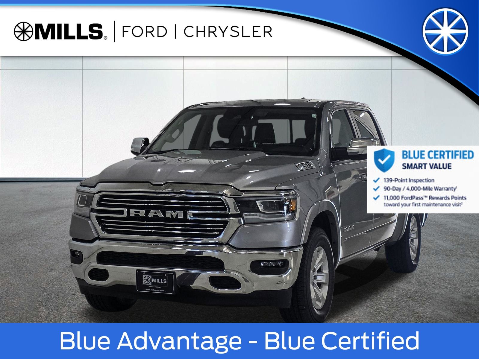 Certified 2021 RAM Ram 1500 Pickup Laramie with VIN 1C6SRFJT0MN676930 for sale in Willmar, Minnesota