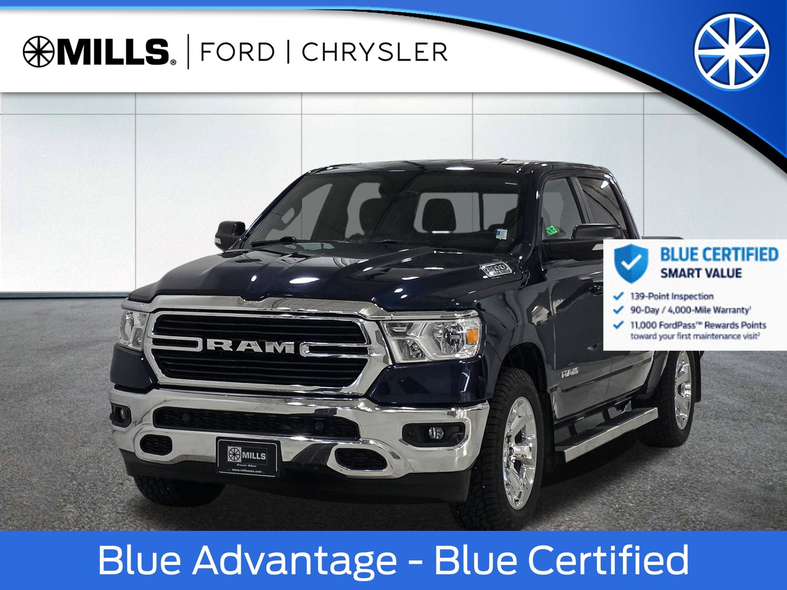 Certified 2021 RAM Ram 1500 Pickup Big Horn/Lone Star with VIN 1C6SRFFTXMN695039 for sale in Willmar, Minnesota
