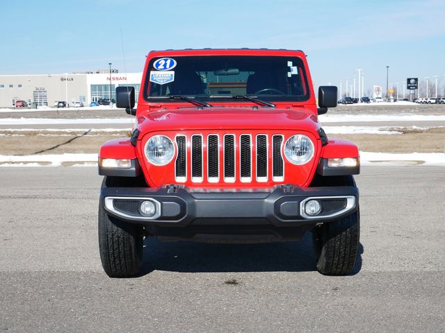 Used 2021 Jeep Wrangler Unlimited Sahara with VIN 1C4HJXEN1MW622297 for sale in Willmar, Minnesota