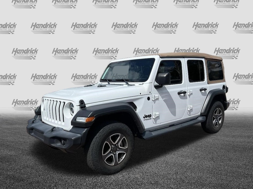 Used 2020 Jeep Wrangler Unlimited Black and Tan Convertible