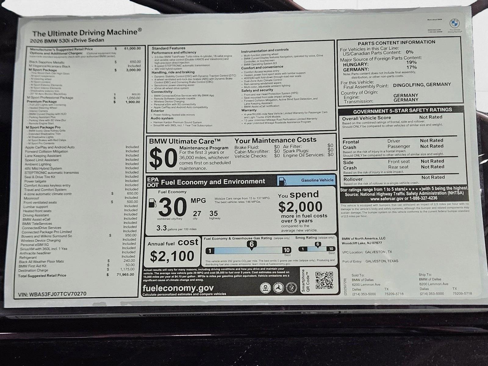 2026 BMW 5 Series 530i - Photo 17