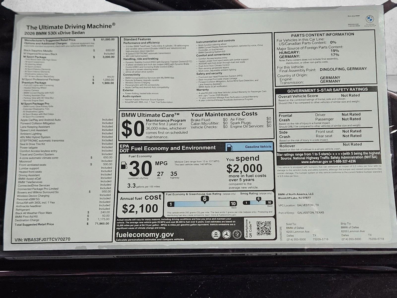 2026 BMW 5 Series 530i - Photo 17