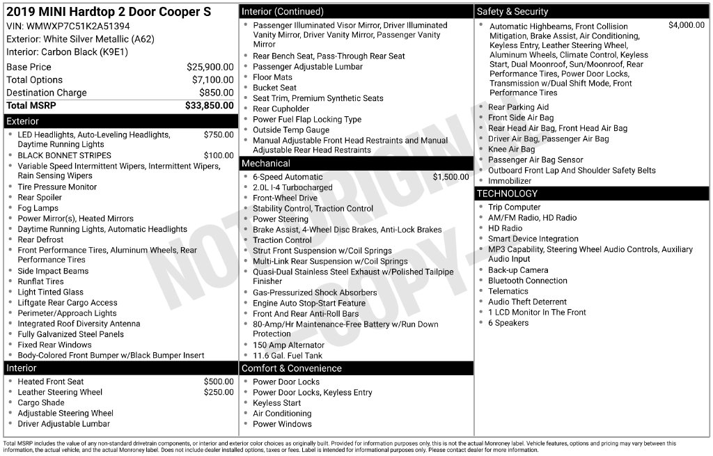 Used 2019 MINI Hardtop 2 Door Cooper S Hatchback