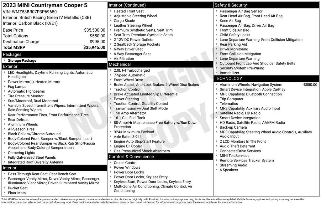Used 2023 MINI Countryman Cooper S SUV