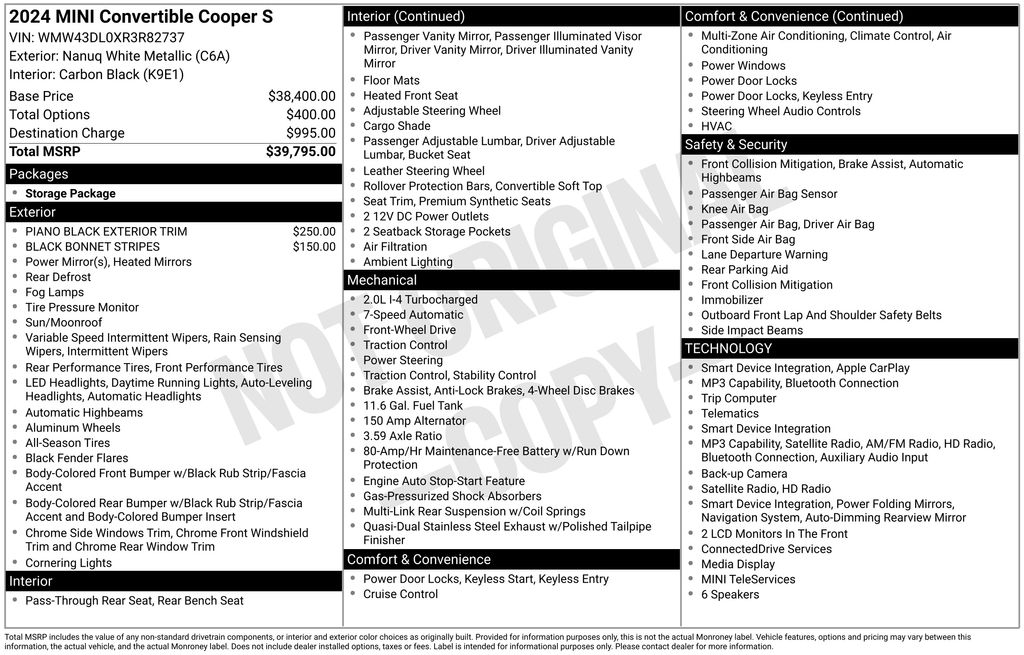 2024 MINI Convertible Cooper S's photo