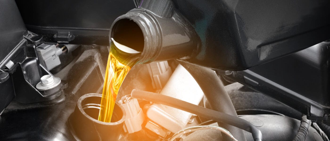 Service Oil Change Pouring Oil