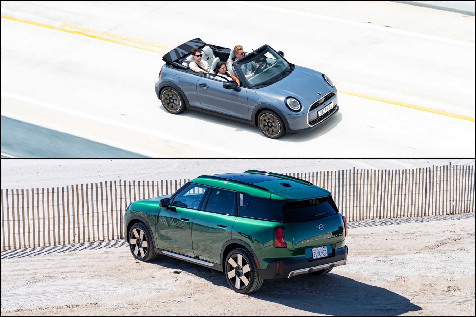 2026 MINI Cooper Convertible and MINI Countryman near ocean