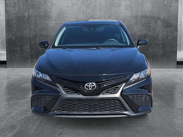 Used 2021 Toyota Camry SE Nightshade with VIN 4T1G11AK2MU435887 for sale in Las Vegas, NV