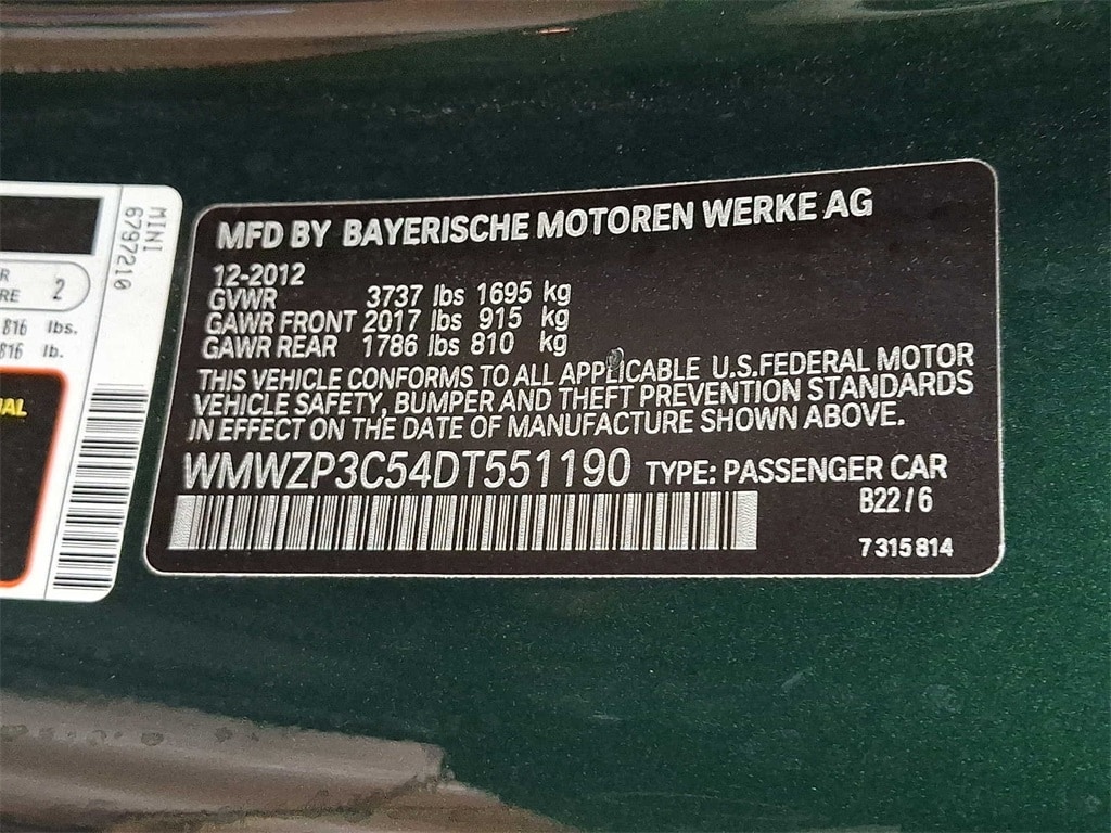 2013 MINI Cooper Base 27