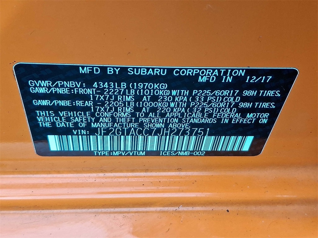 2018 Subaru Crosstrek Premium 25
