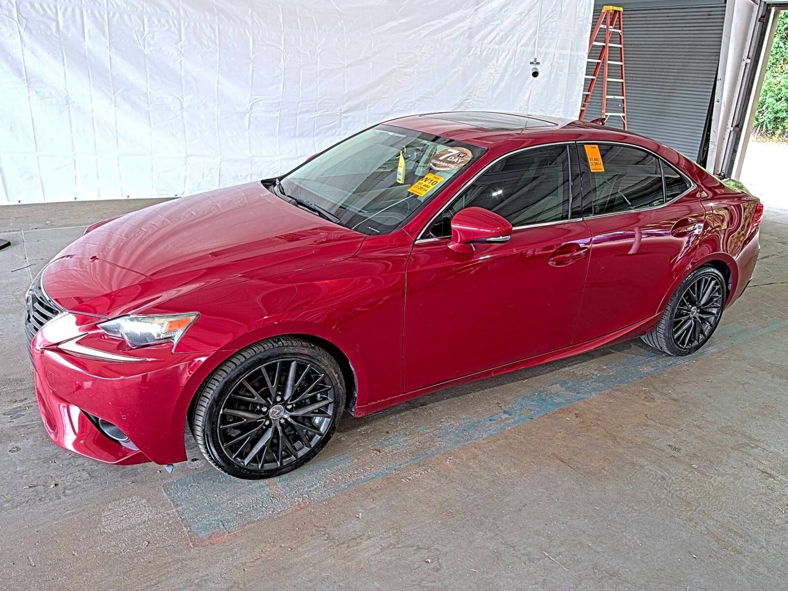 Red 2014 Lexus IS Sedan Rear-Wheel Drive 6-Speed Automatic