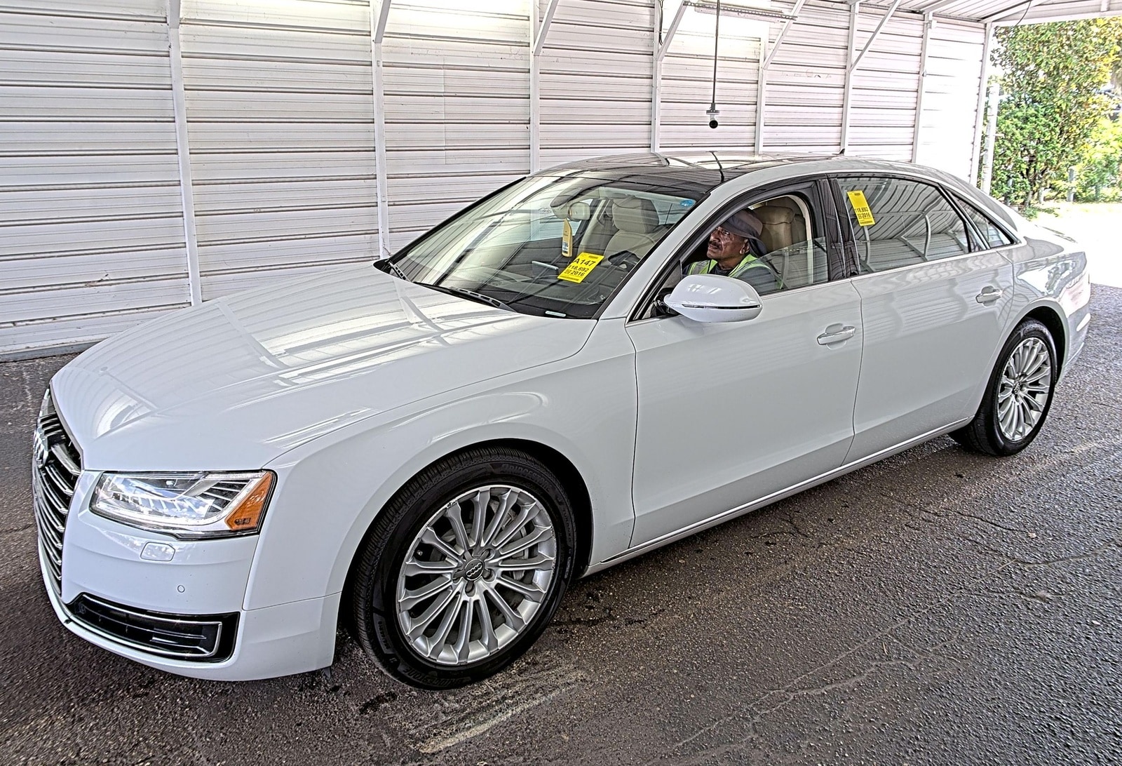 White 2016 Audi A8 Sedan All-Wheel Drive Automatic