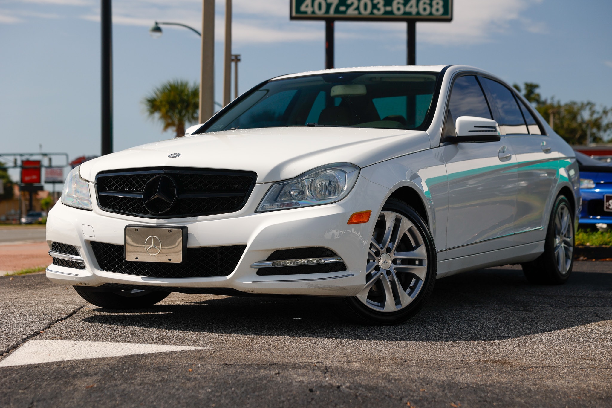 White 2014 Mercedes-Benz C-Class Sedan All-Wheel Drive 7-Speed Automatic