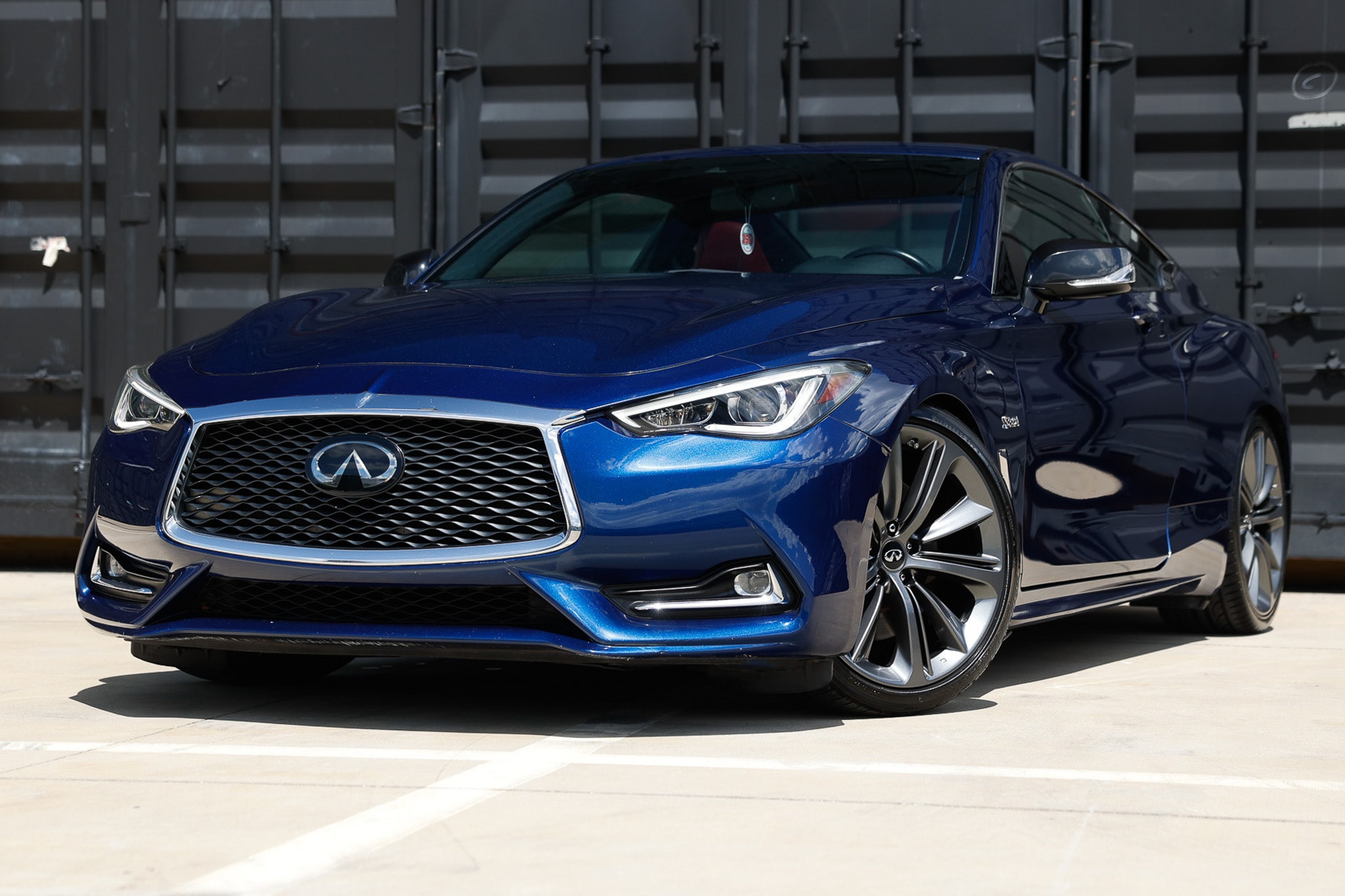 Blue 2019 INFINITI Q60 Coupe Rear-Wheel Drive 7-Speed Automatic