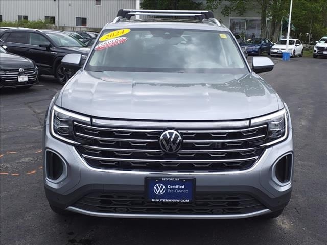 Certified 2024 Volkswagen Atlas SEL with VIN 1V2BR2CAXRC504242 for sale in Bedford, MA