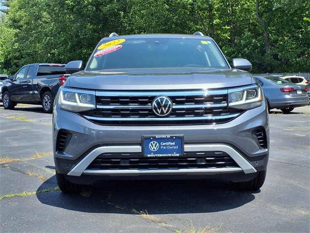 Certified 2022 Volkswagen Atlas SEL with VIN 1V2BR2CA1NC525037 for sale in Bedford, MA