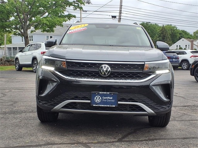 Certified 2023 Volkswagen Taos SE with VIN 3VVUX7B27PM369922 for sale in Bedford, MA