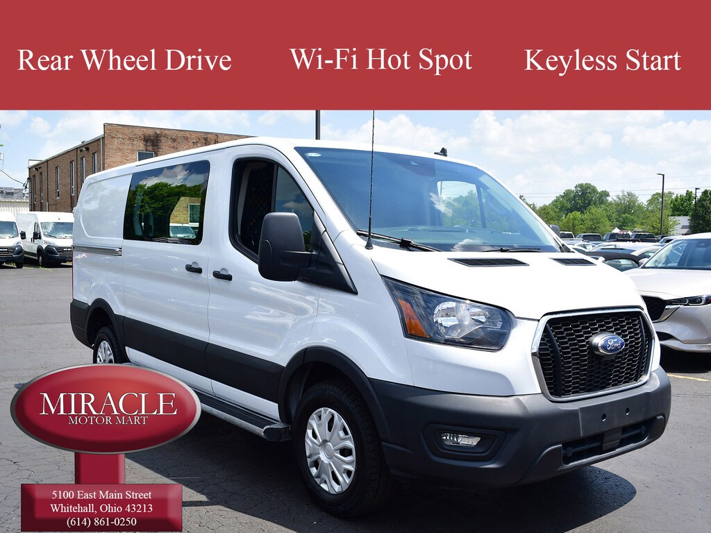 Used 2023 Ford Transit Cargo Van Backup Camera Bluetooth V6 LOW Miles Van