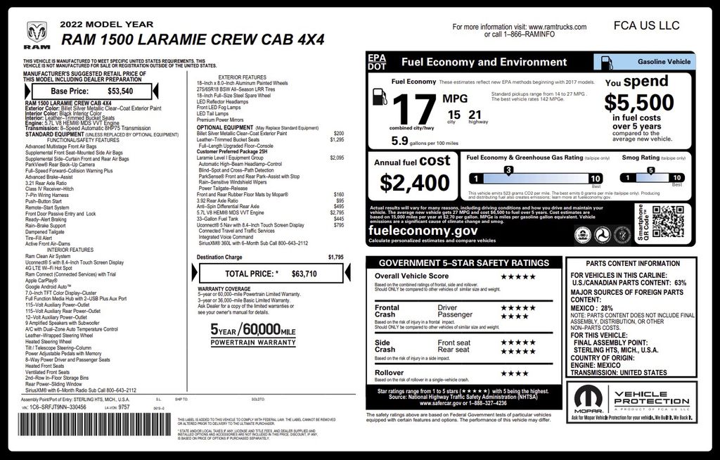 2022 RAM Ram 1500 Pickup Laramie - Photo 40