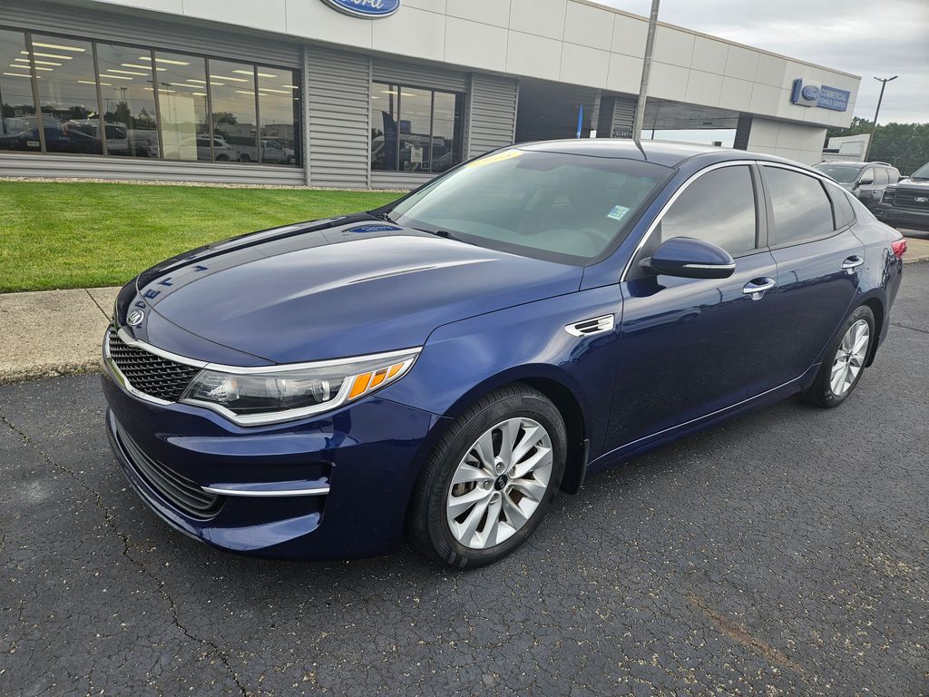 Used 2018 Kia Optima LX with VIN 5XXGT4L37JG256798 for sale in Warsaw, IN
