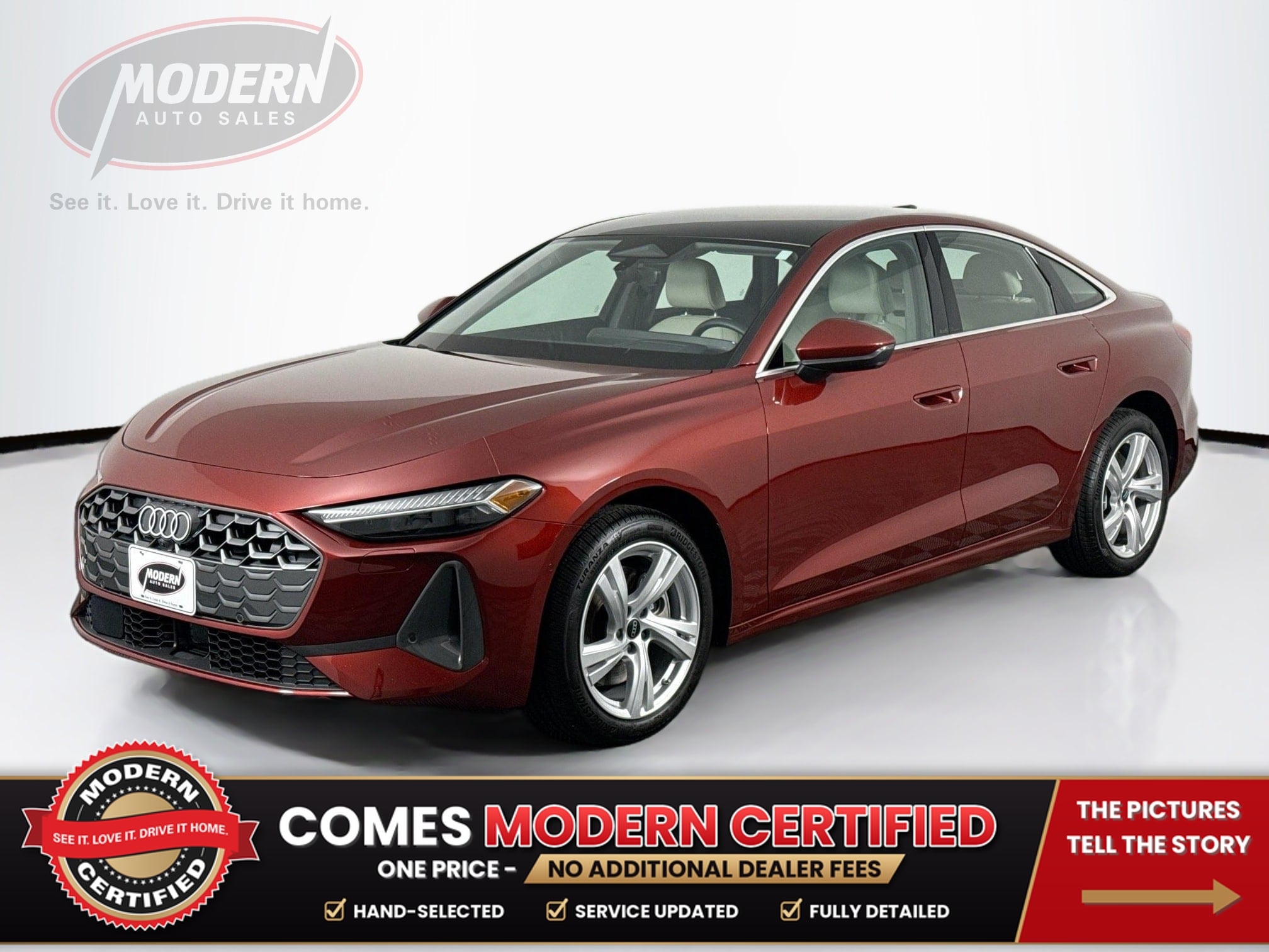 Red Metallic 2025 Audi A5 Sedan All-Wheel Drive Automatic