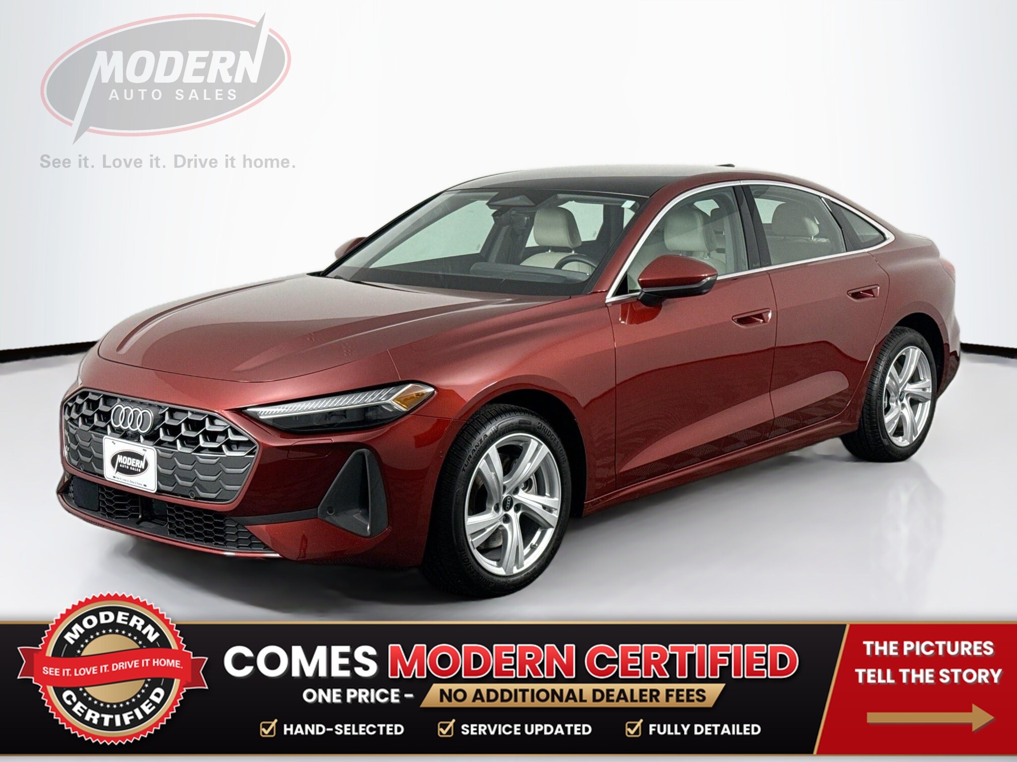 Red Metallic 2025 Audi A5 Sedan All-Wheel Drive Automatic