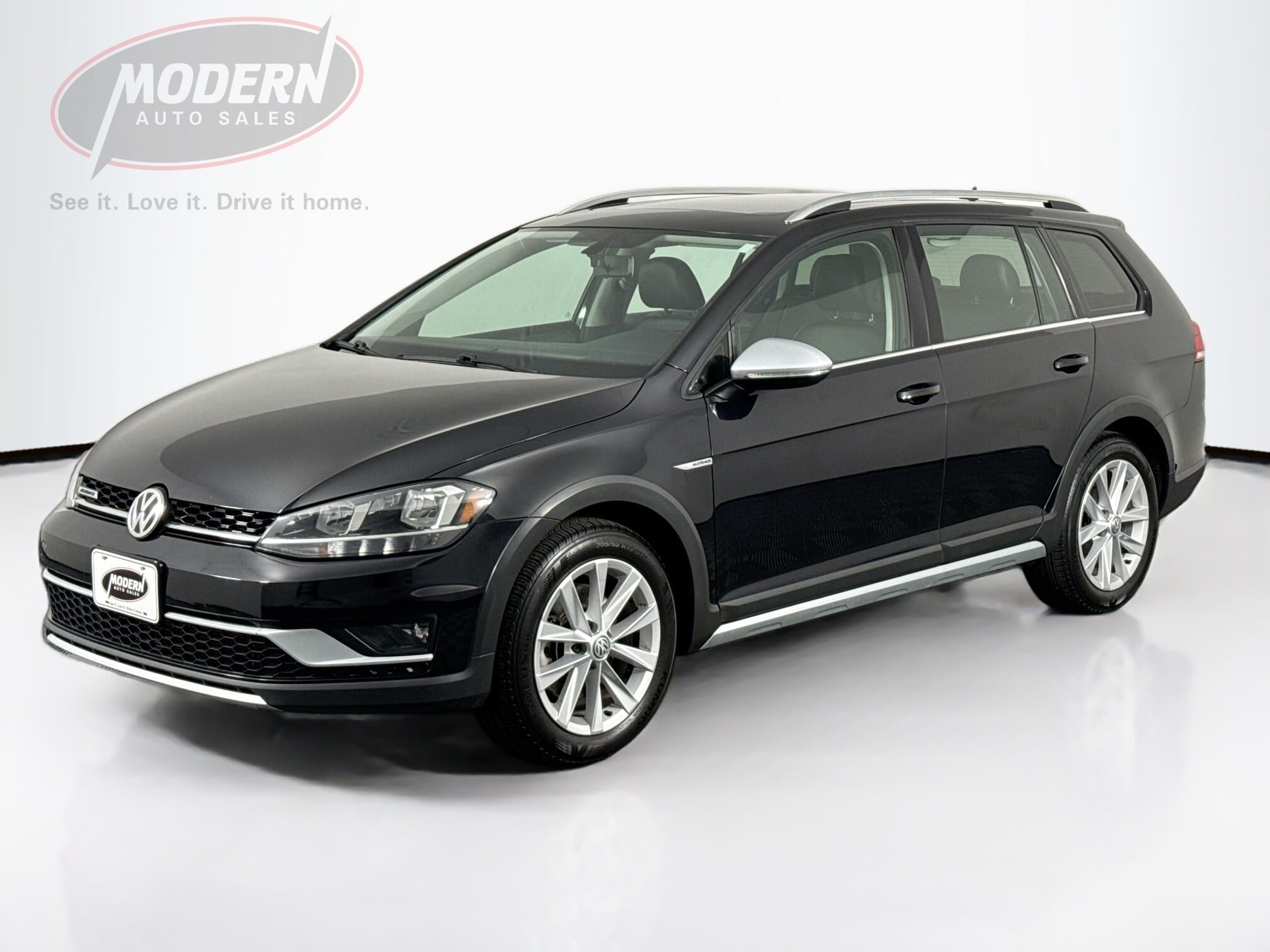 Black 2019 Volkswagen Golf Alltrack Wagon All-Wheel Drive Manual
