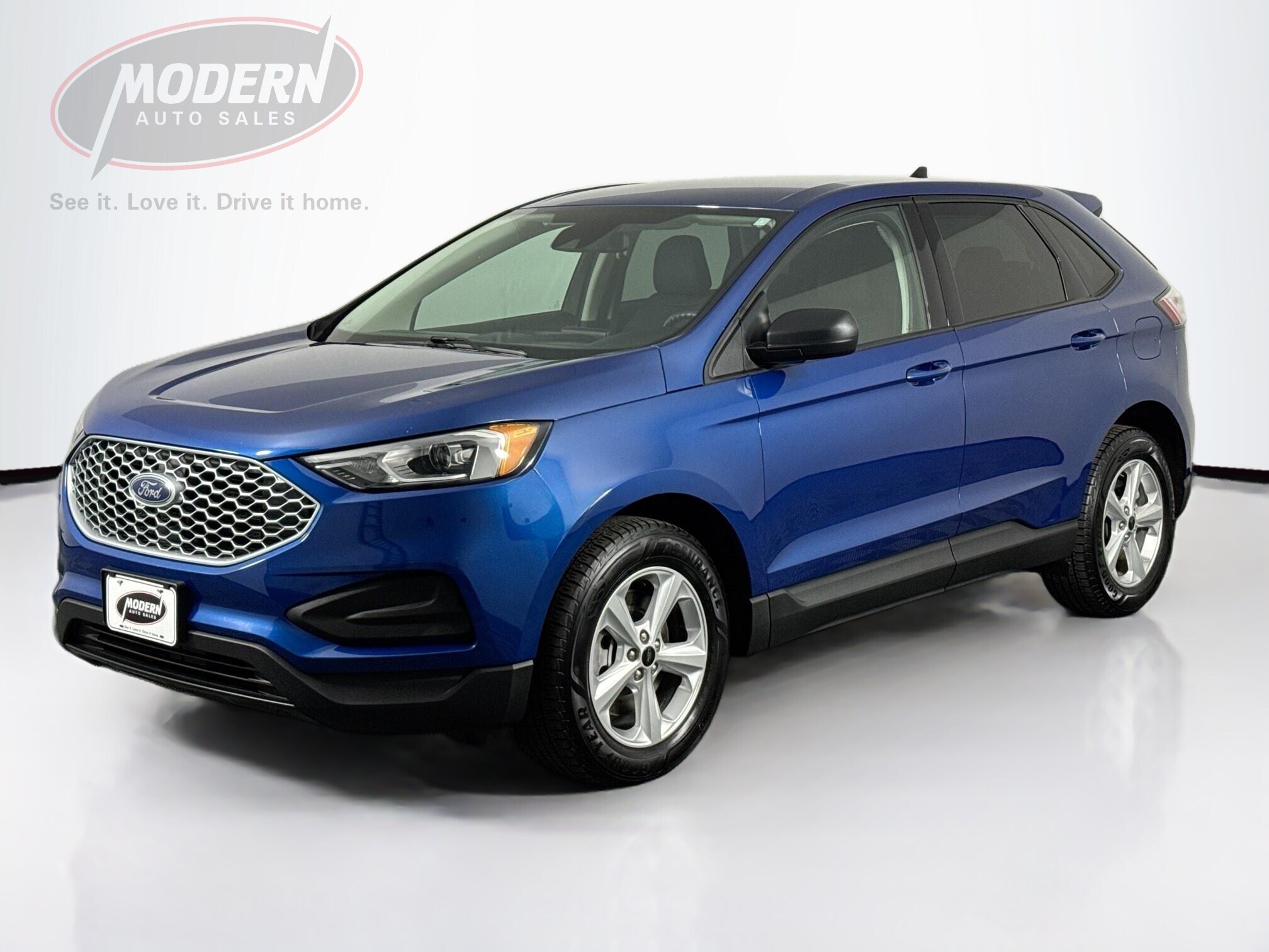 Blue Metallic 2023 Ford Edge SE AWD SUV / Crossover All-Wheel Drive Automatic