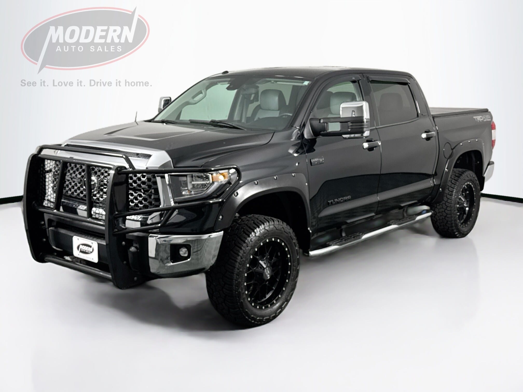 Midnight Black Metallic 2018 Toyota Tundra SR5 CrewMax 5.7L 4WD Pickup Truck Four-Wheel Drive Automatic