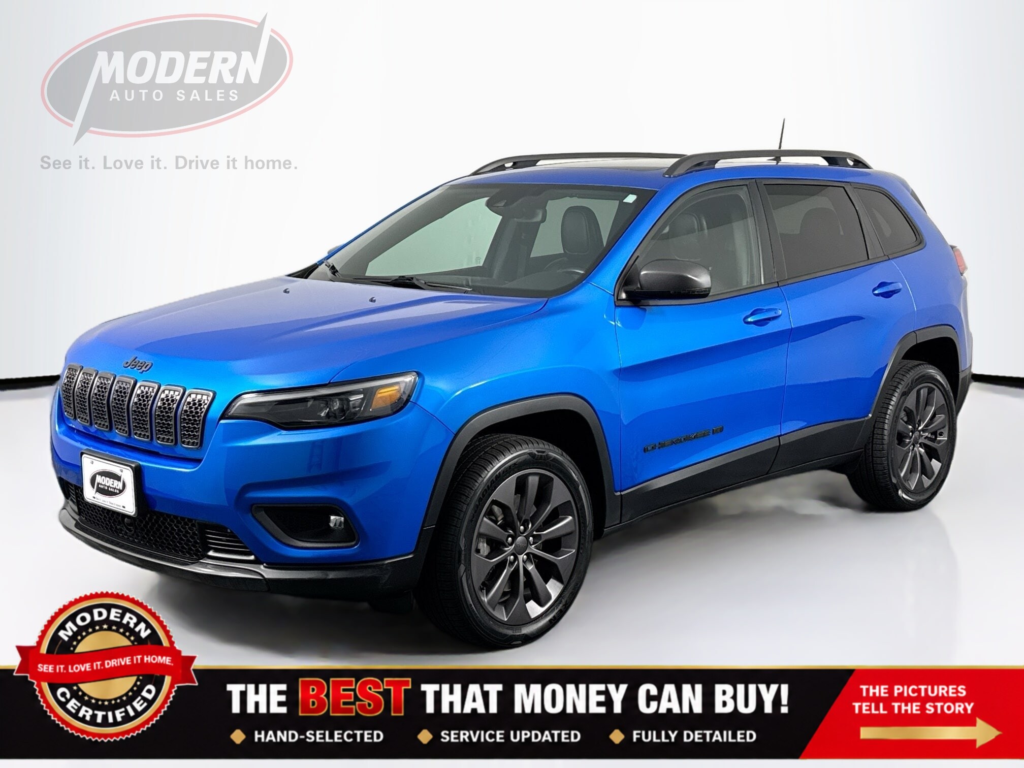 Hydro Blue Pearlcoat 2021 Jeep Cherokee SUV / Crossover Four-Wheel Drive Automatic