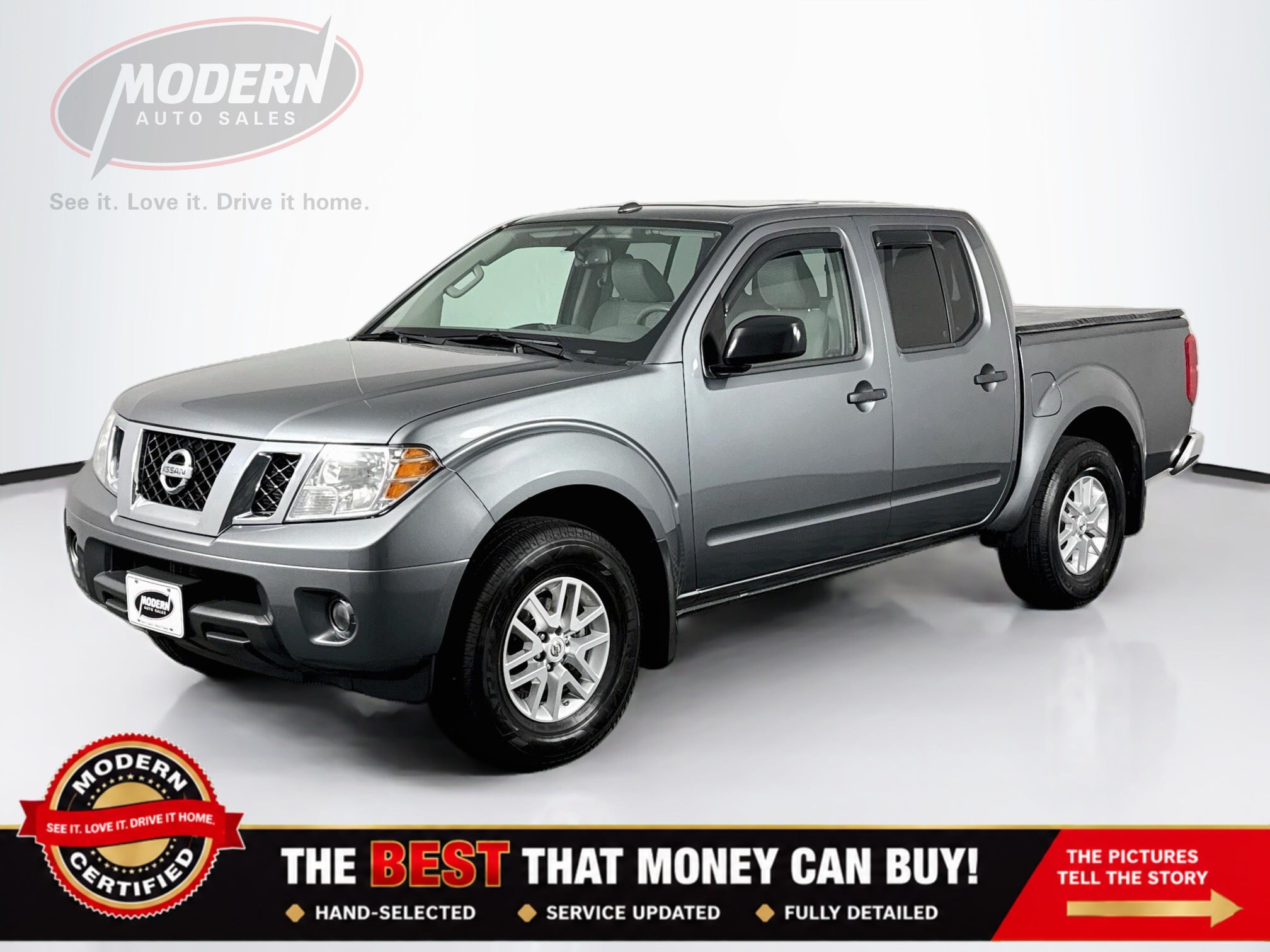 Gray (Gun Metallic) 2016 Nissan Frontier Pickup Truck Four-Wheel Drive Automatic